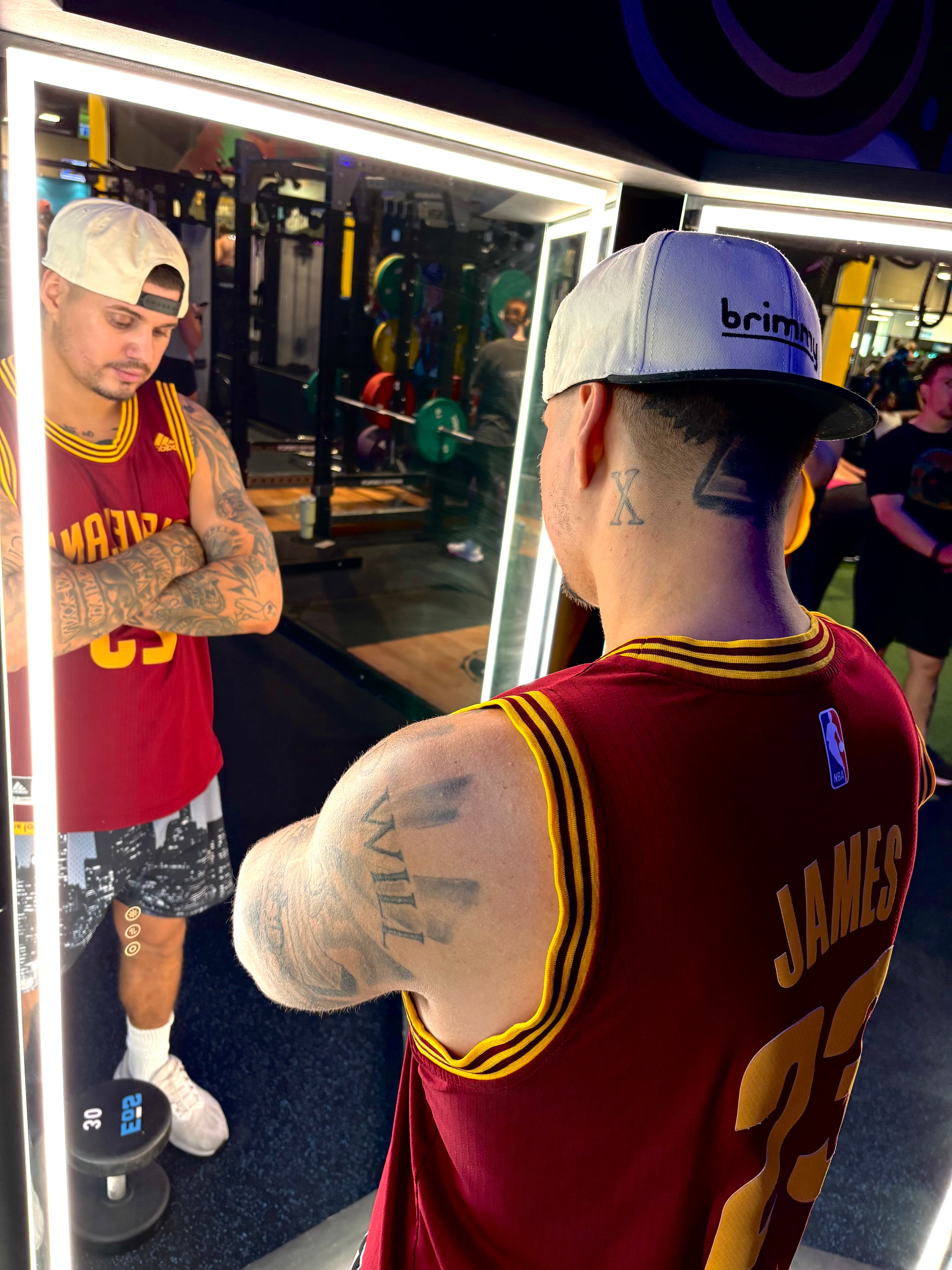 Short Brim Snapback - Yak on Black