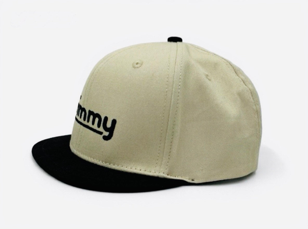 Short Brim Snapback - Yak on Black