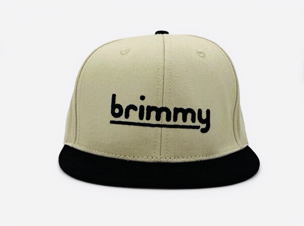 Short Brim Snapback - Yak on Black